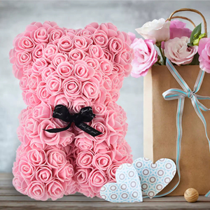 Valentine <b>Gifts</b> Decoration Rose Bear Artificial Flower With <b>Box</b> Lights Teddy Bear for Women Girlfriend Birthday <b>Gift</b> Flower - Product Image 4