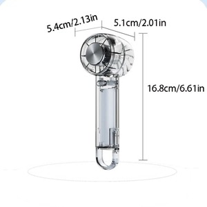 Mini Ventilador de Mano Transparente, Portátil, Recargable por USB, Pequeño, para Maquillaje, Pestañas, Refrigerador, Oficina, Exterior, Compresa de Hielo, Ventilador de Alta Velocidad - Product Image 6