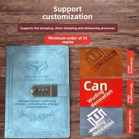 Carnet de notes A5 rétro européen gaufré en cuir PU avec serrure à code à 3 chiffres, journal intime verrouillable pour cadeau d'affaires