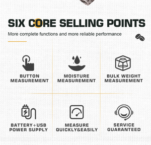 24 loại hạt hình cốc mới, gạo, cà phê, Máy đo độ ẩm hạt ca cao, Máy đo độ ẩm cầm tay - Product Image 5