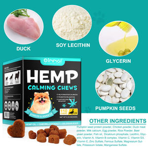Oimmal Herbal Extract <span class=keywords><strong>Hemp</strong></span> Pet Suplemento Dog Calming Mastiga Private Labels Calming Pet Food Calming Treats para Cães - Product Image 2