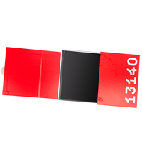 Boîte magnétique personnalisée pour emballage de boîte cadeau et boîte de papier haut de gamme PR rouge à double ouverture avec logo