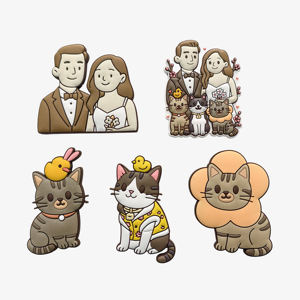 Imanes de Refrigerador Personalizados para Recuerdos de Boda, Adhesivos Magnéticos de Goma Suave para Refrigerador, Regalos Empresariales de PVC con Logotipo - Product Image 1