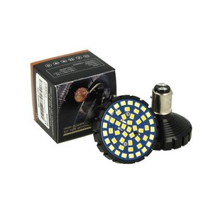 BAY15D 1157 bianco e arancione lampada a LED per Harley Davidson motocicli Canbus nessun errore luci di marcia diurna e gli indicatori No - Product Image 1