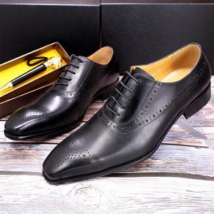 Nouvelles Chaussures Habillées en Cuir pour Hommes, Style Business Décontracté, Antidérapantes, Confortables, Faites à la Main, pour Mariage, Chaussures de Ville et Richelieu en Cuir pour Hommes - Product Image 2