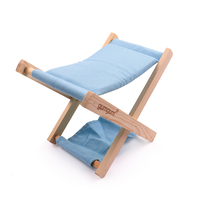 2023 chaise longue pliante extérieure en bois BSCI personnalisée chaise en toile à cadre en bois décontractée chaise de plage pour pause déjeuner