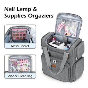 Mochila Organizadora Profesional para Técnicos <span class=keywords><strong>de</strong></span> Uñas <span class=keywords><strong>con</strong></span> Capacidad para 84 Botellas, <span class=keywords><strong>con</strong></span> Luz UV, Estuche <span class=keywords><strong>de</strong></span> Viaje para Almacenamiento <span class=keywords><strong>de</strong></span> Herramientas <span class=keywords><strong>de</strong></span> Salón <span class=keywords><strong>de</strong></span> Uñas - Product Image 2