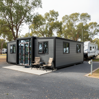 Maison conteneur extensible de haute qualité, étanche, isolée thermiquement, préfabriquée et portable pour bureau de chantier et complexe hôtelier