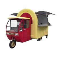 Nouveau Tricycle à Glaces Ambulant Européen, Chariot Alimentaire Mobile Multifonctionnel en Acier Inoxydable 304 avec Support Réglable à Vendre