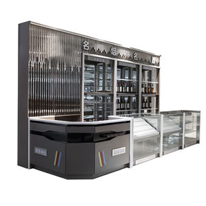 Vetrina OEM in Acciaio Inox con Finitura a Forno per Farmacia, Arredamento Commerciale Moderno, Design d'Interni Ecologico e Personalizzato - Product Image 1