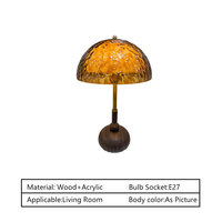 Lampe de table LED moderne en acrylique ambré, lampe de chevet de luxe, éclairage décoratif nordique