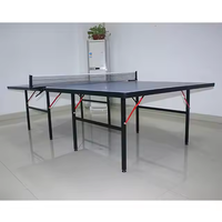 Ensemble de table de tennis de table d'intérieur pliable portable de 18mm d'épaisseur avec filet de boules de cadre en métal écologique