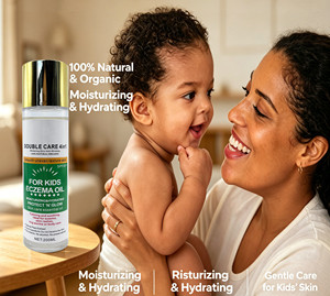 DOUBLE CARE 4 en 1 Blanqueador Antiarrugas 100% Natural Orgánico Fresco Suavizante Textura Irregular Niños <span class=keywords><strong>ECZEMA</strong></span> Aceite Protección UV 200ML - Product Image 2