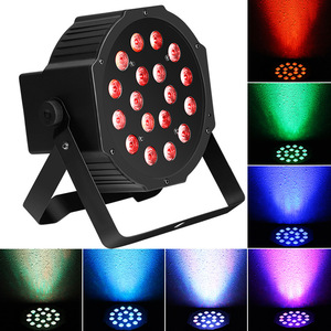 Shantu - Juego de 18 Luces de Proyección RGBW DMX 512 para Fiestas en Casa y Discotecas, con Control de Sonido, Luces LED Planas Tipo Par - Product Image 4