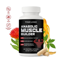 Compléments de musculation, capsules de renforcement musculaire, nutrition sportive, végétalien à base de plantes, 60 capsules, croissance musculaire maigre pour adultes