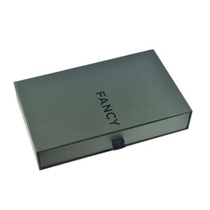 Wholesale Elegant Kraft Paper Custom Design Luxury <b>Black</b> Cardboard Drawer Gift <b>Box</b> - Product Image 3