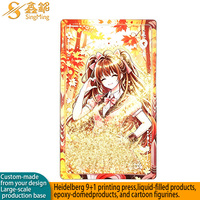 Porte-clés en acrylique personnalisé avec breloques anime à sable mouvant, imprimé double face, cadeau, aimant de réfrigérateur NFC, fournisseur
