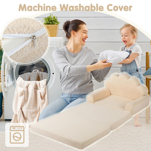 Canapé convertible pour enfants, chaise longue en tissu doux, mousse hautement élastique, pour enfants de 2 ans et plus - Product Image 3