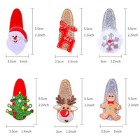 Barrettes à cheveux scintillantes de Noël pour bébés et enfants, motifs Père Noël, renne, sapin de Noël, accessoires pour photos de fête de fin d'année
