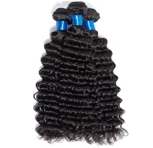 High Quality Human Hair Extensions Weave Lace Closure Indian Cuticle Aligned Virgin Curly Bundles With Closure