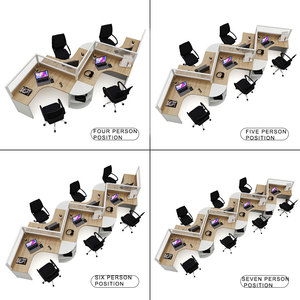 جديد تصميم مكتب طاولة مكتب عصرية مع درج/كرسي W على شكل مكتب عمل - Product Image 5