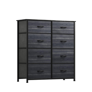 Storage Cabinet Tall Wooden Metal Cloth MDF Furniture 8 <strong>Drawers</strong> <strong>White</strong> Modern Wooden Rattan Bedroom <strong>Set</strong> - Product Image 6