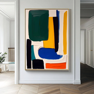 Đầy Màu Sắc Trừu Tượng Khung Hiện Đại Bắc Âu Tinh Khiết Vẽ Tay Hình Học Kích Thước Lớn Acrylic Tường Nghệ Thuật Làm Bằng Tay Sơn Dầu Vải - Product Image 1