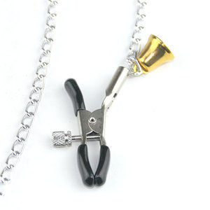 Pinza para pezones de tres cabezas con cadena, color plateado, para adultos, accesorio íntimo de coqueteo - Product Image 4