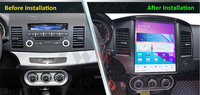 Autoradio Android 11 style Tesla pour Mitsubishi Lancer EX 2009-2019 Lecteur multimédia de voiture Carplay sans fil 4G