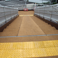 Dalles de sol tactiles antidérapantes pour gares, stations de métro, aéroports et rues, tapis en caoutchouc antidérapant, prix d'usine