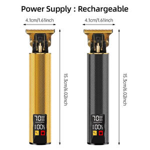 Usine en gros en acier inoxydable T lame <span class=keywords><strong>tondeuse</strong></span> à <span class=keywords><strong>barbe</strong></span> électrique avec chargement USB et affichage en anglais pour la coupe des cheveux des hommes - Product Image 6