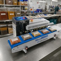 Máquina de Sellado Continuo Willita con Temperatura y Velocidad del Transportador Ajustables para Película de Embalaje