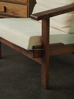 Fauteuil inclinable moderne en bois et tissu - Mobilier de salon et de cinéma maison pour appartement et hôtel - Garantie 10 ans