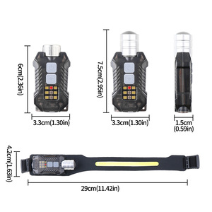 Lampe frontale rechargeable Qimai XPE 2000 mAh, réglable, portable, super lumineuse, avec mode UV - Product Image 3