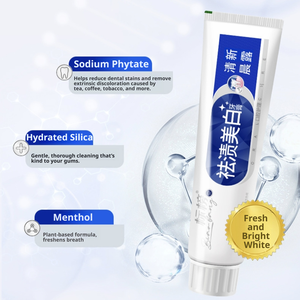 <span class=keywords><strong>Dentifrice</strong></span> Blanchissant en Gros Nettoyage Profond Anti-Bactérien 180g Éliminateur de Taches de Fumée Haleine Fraîche Marque Privée - Product Image 2