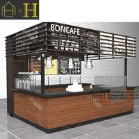 맞춤형 카페 카운터 가구 현대 쇼핑몰 커피 숍 키오스크 디자인 바 카운터 디스플레이 커피 키오스크 판매
