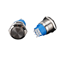 Source Factory 12mm Electronic IP65 Waterproof Self-Locking Metal Push Button Switches 2-Pin 250VAC 10A LED