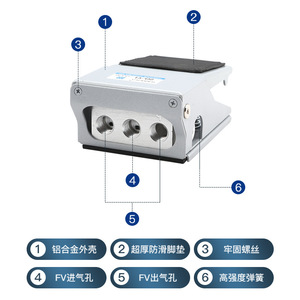 วาล์วเท้าแบบนิวเมติก 4F210-08 2 ตำแหน่ง 3 ทาง 4 ทาง 5 ทาง วาล์วเปลี่ยนทิศทางลมแบบใช้เท้า สำหรับการผลิต - Product Image 2