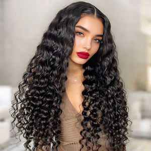 Pelucas de Cabello Humano Remy 100%, Cabello Humano Virgen con Ondas al Agua, Paquetes de Cabello Humano Natural al por Mayor, Pelucas con Frente de Encaje 5x5 13x4 13x6 - Product Image 1