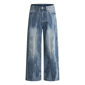 MC BUILD <span class=keywords><strong>Jeans</strong></span> alla Moda, Produzione di <span class=keywords><strong>Jeans</strong></span> Larghi a <span class=keywords><strong>Vita</strong></span> <span class=keywords><strong>Bassa</strong></span>, Lavati, Stile Streetwear, <span class=keywords><strong>Jeans</strong></span> Personalizzati per <span class=keywords><strong>Uomo</strong></span> - Product Image 5