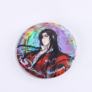 Hot Selling Holographic Tinplate Anime Badge <strong>Button</strong> <strong>Pin</strong> for Otaku Collection and Daily Bag Decoration - Product Image 5