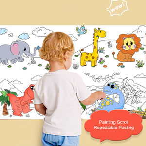 Nuevo rollo de papel de pintura de dibujo gigante Re-Stick 300cm rollo de póster para colorear de pared pegajoso póster para colorear gigante para niños pequeños - Product Image 6