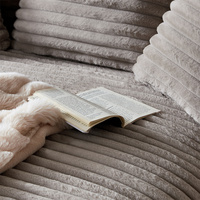 Canapé-lit Chaise Longue Personnalisable en Velours Côtelé Doux et Moelleux pour Appartement
