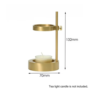 Adjustable Height Brass Essential Oil Burner Tea Light <strong>Candle</strong> Heated Spiritual Aromatherapy Incense Diffuser And Incense Holder - Product Image 6