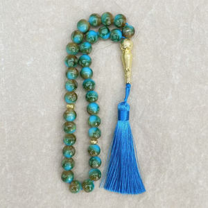 Kristall Großhandel 10mm Kristallperlen 33 Stück Handgefertigtes MUSLIMISCHES Buntes Arabisches Quasten-Armband Muslimischer Rosenkranz - Product Image 5