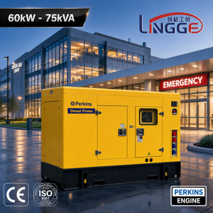 Gruppo Elettrogeno Diesel Silenzioso 60kW 75kVA con Motore Perkins Trifase 480V Avvio Remoto ATS per Backup Industriale - Product Image 1