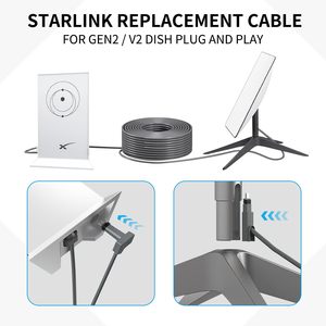 Cable de Internet <span class=keywords><strong>Satelital</strong></span> Starlink Gen2 Resistente al Agua y a la Lluvia con Velocidad de Transmisión de 1200 Mbps, Cable Mini Starlink Rj45 - Product Image 2