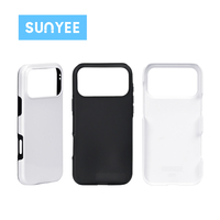 Sunyee Vente en gros de coques de téléphone personnalisées en film PBT 3D 2 en 1 pour sublimation, impression personnalisée pour iPhone 12-18 Pro Max
