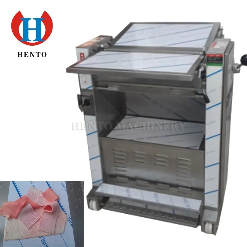 Long Service Life Electric Pig Skin Removal Peeler / Meat Cutting Machine / Pig Skin Peeling Machine