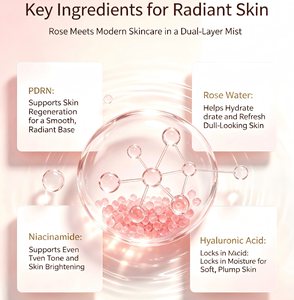 Brume hydratante visage double couche PDRN <span class=keywords><strong>Rose</strong></span> de haute qualité, personnalisable, sous marque privée, tonique hydratant pour le visage, soin de la peau - Product Image 5
